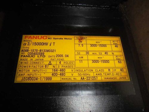 FANUC A06B-1575-B133#0321 *NEW NO BOX*