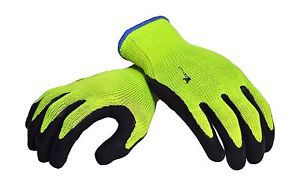 G &amp; f 1516l-3 premium high visibility work gloves for general purpose microfo... for sale