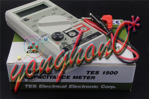 TES1500 Capacitance Tester Meter up to 20mF 20000uF TES-1500 NEW