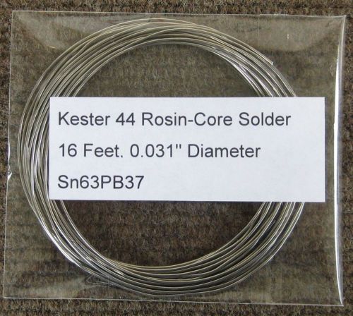 Hot Sale! 16&#039; Feet Kester 44 Rosin-Core Solder, Diameter 0.031&#034;, Sn63Pb37