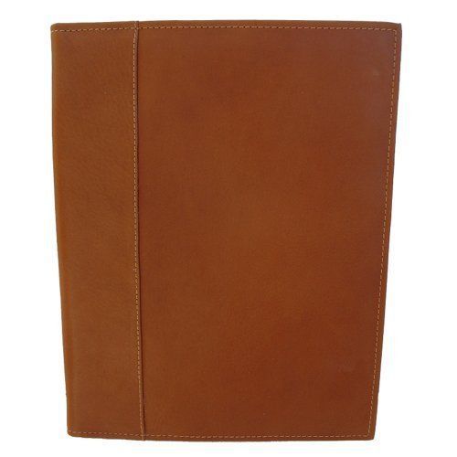 Piel Leather Letter-Size Padfolio with Organizer, Saddle, One Size