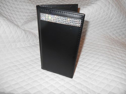 Leather guest check presenter book order waitress restaurant clear lady pizazz for sale