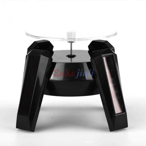 360 C LED Solar Powered Rotating Turntable Display Stand Plate for Phone Camera