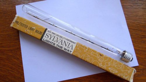 Two (2) Vintage Sylvania Edison Style Filament Light Bulbs NOS USA 11.25” TESTED