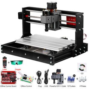 CNC 3018 PRO DIY Router Kit Engraving Milling Machine GRBL Control 500mw US E9D4