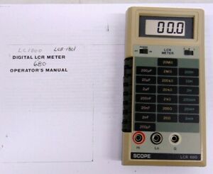 Scope Model 680 Digital Handheld R/L/C Meter with Manual