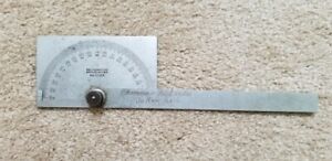 STARRETT No.C183 Steel Protractor with Original Box