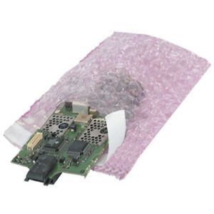 10 x 20&#034; Anti-Static Bubble Pouches, Pink 200/Case