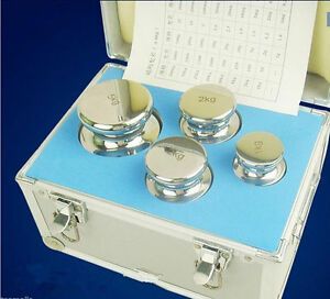 F2 Grade 1kg-5kg Precision Stainless Steel Scale Calibration Weight Kit Set