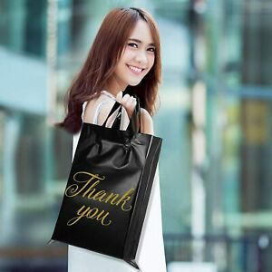 120 Pieces Thank You Merchandise Bags, 9 x 12 Inch Retail Shopping Goodie Bag