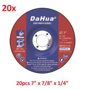 20x DAHUA METAL GRINDING WHEELS - 7 in x 7/8 in - Type 27 - Disc Angle Grinder