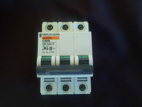 MG24466 Circuit breaker SQUARE D  Merlin Gerin C60N 10A-type C 480VAC 3 POLE