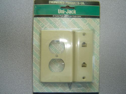 LOT of 2 Communication Circuit Accessory Wall Mount Plates RJ11 Phone Jacks