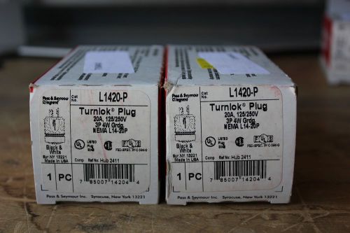 L1420-P PASS AND SEYMOUR TURNLOK PLUG NEMA 20A 125/250V - NEW IN BOX!