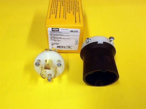 Hubbell hbl2321 plug 20 amp. 250 volt, 2 pole 3 wire grounding nema 6-20p new! for sale