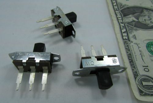 Lot 10 cw panel mount 3 terminal slide switches 6a 125vac .5a dc csa ul electric for sale