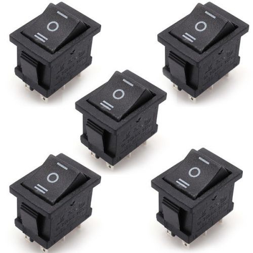 5x 6pin dpdt on-off-on position snap boat rocker switch 6a/250v 10a/125v ac sr1g for sale