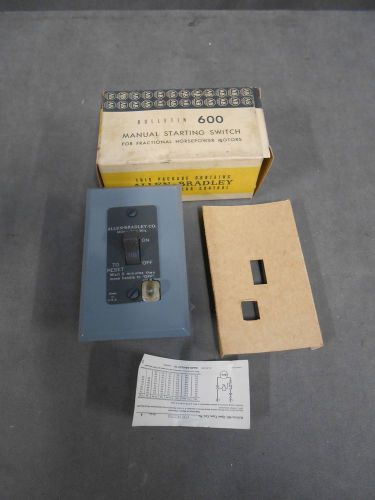 UNUSED AB ALLEN BRADLEY MANUAL MOTOR STARTING SWITCH 600-TKX216A BULLETIN 600