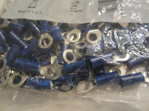 New 100 pack 3m 94729 blue vinyl ring terminals 16-14 awg #10 stud for sale