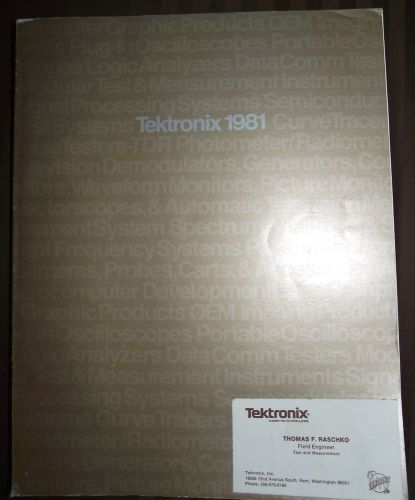 TEKTRONIX Vintage 1981 Test Equipment Catalog 295 Pgs Good Condition Ships Free!