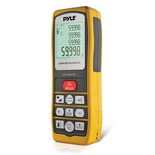 New pldm18 handheld laser distance meter w/ backlit lcd display measuring volume for sale