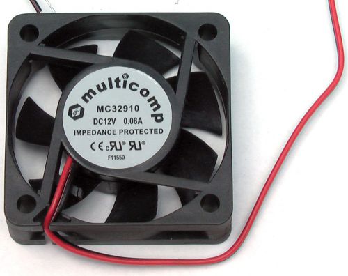 Multicomp MC32910 Axial Fan, 50MM 12vdc 78mA Ball Bearing Quiet 29dBA