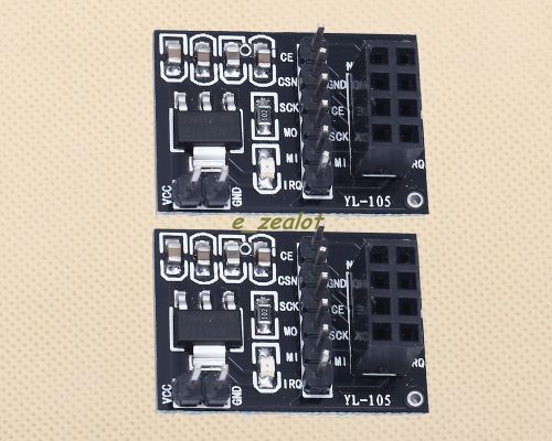 2pcs 5v/3.3v wireless module pinboard for nrf24l01+ robot prefect for sale