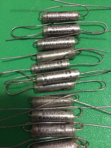 11pcs of Sprague .0033uF 400 DC Vitamin Q NOS Capacitors Made in USA 0.0033