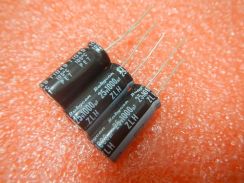 400pcs,Rubycon ZLH 25V 1000uf Electrolytic Capacitor 10X21mm