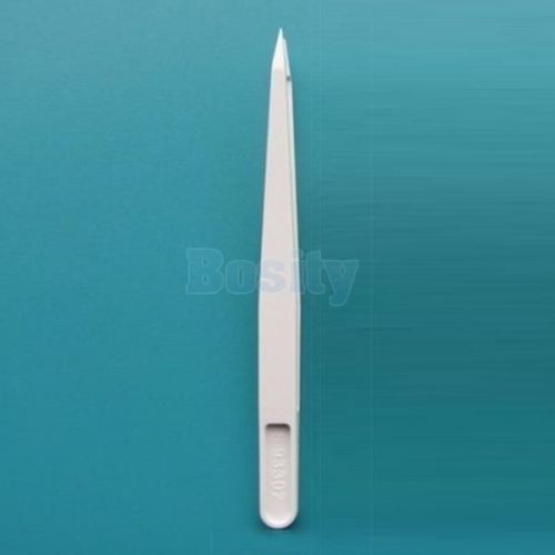 White Plastic Anti-static Tweezers Semiconductor Industrial Watch Repair Tool