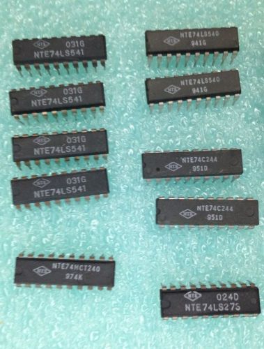 Lot of 25 NTE ICs (new) 74LS541 74LS540 74C244 74LS08 74LS11 74368 74LS21