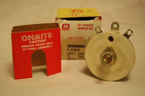 Ohmite RJS3K5 All Ceramic Rheostat 3500 OHM 50 Watt 0.119 Amp New in Box