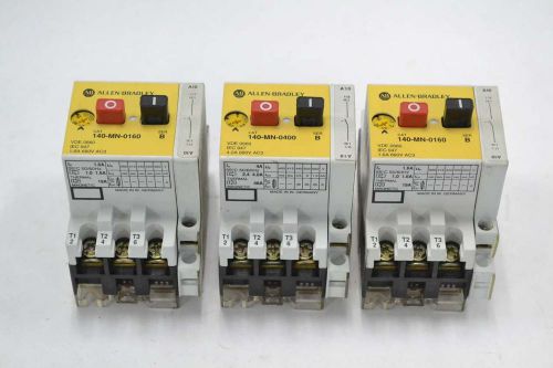 LOT 3 ALLEN BRADLEY MIX 140-MN-0160 140-MN-0400 MANUAL MOTOR STARTER B354142