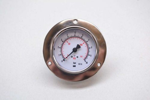 NEW 0-10BAR 2-1/2 IN FACE 1/4 IN NPT PRESSURE GAUGE D425798