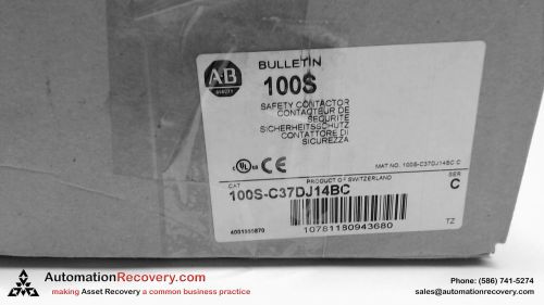 ALLEN BRADLEY 100S-C37DJ14BC SERIES C SAFETY CONTACTOR 600V 37A, NEW