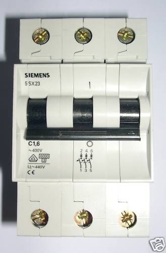 SIEMENS 3 POLE MINIATURE BREAKER, 5SX2315-7