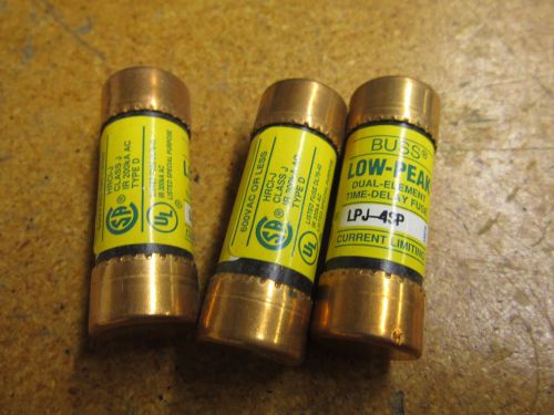 Buss Low Peak LPJ-4SP Dual Element Time Delay Fuse 600V NEW (Lot of 3)