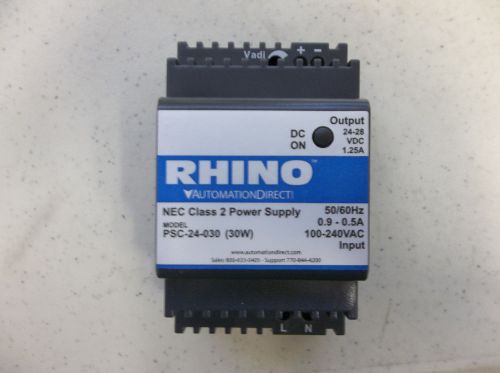 PSC-24-030 - RHINO 24VDC Power Supply, 1.25A, 30W