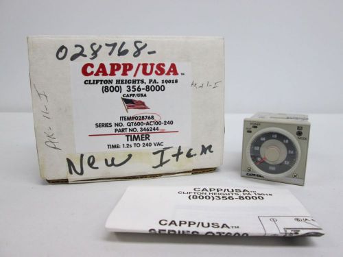 NEW CAPP/USA 028768 346244 QT600-AC100-240 OMRON TIMER 240V-AC D296658