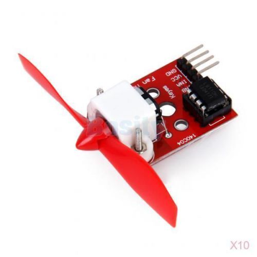 10x L9110 Fan Motor Module with Fan Propeller for Firefighting Robot Arduino