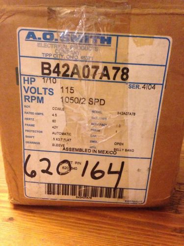 AO Smith B42A07A78 1/10 HP Motor 1050RPM 115V 4.0A  !GK2!