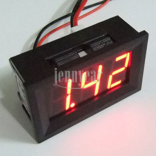 Digital Ammeter DC 0 to 9.99A Red 0.56&#034; LED Ampere Current Amp Panel Meter