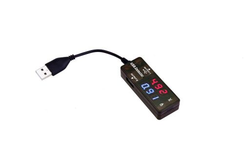 Digital DC Current Voltage Detector Testmeter Doctor USB Charger Red&amp;Blue Color