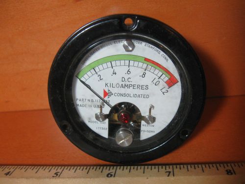 Weston Consolidated Diesel Model 1521 177302 FS=50MV 117-232 DC Vintage Meter