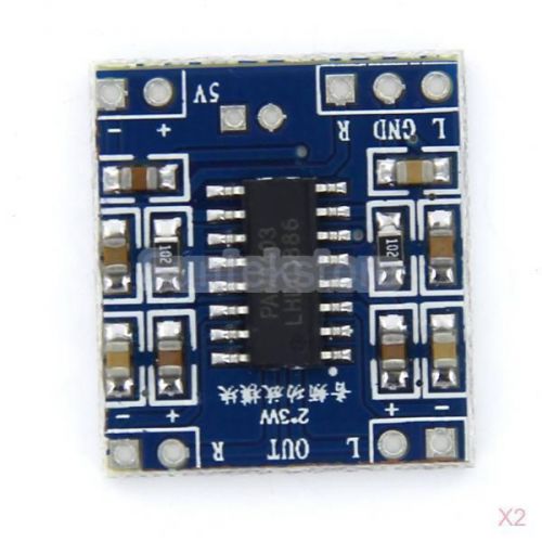 2x 2-Channel Stereo Class D Digital Audio Amplifier Super Mini Board Module DC5V