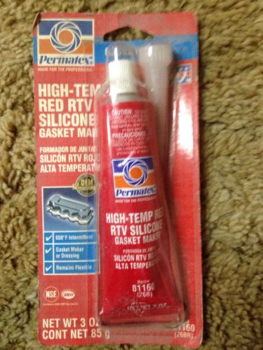 Permatex 81160 High-Temp Red RTV Silicone Gasket Maker 3 oz Tube