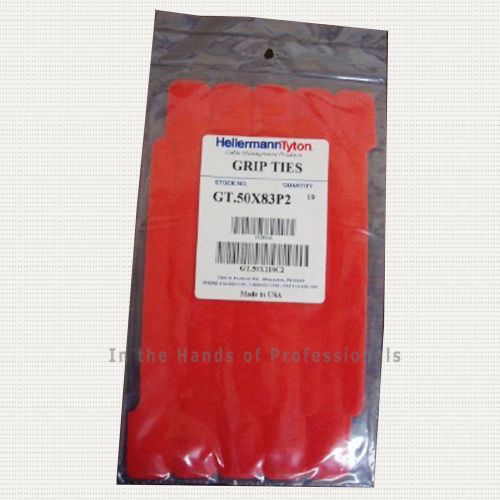 Hellermann tyton gt.50x82p2 - 10 red grip velcro tie wraps &gt; new for sale