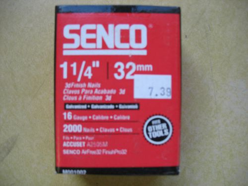 SENCO M001002  1 1/4&#034; 16 GUAGE GALVANIZED NAILS 2,000 COUNT BOX