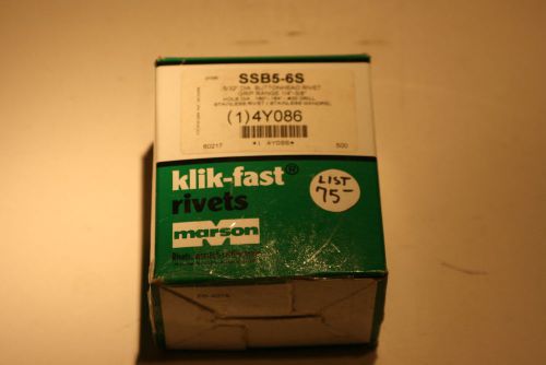 Marson stainless steel &#039;klik-fast&#039; rivets (500pc box)