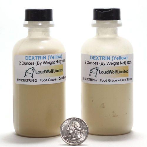 Dextrin (Yellow) 4 Oz Ultra-Pure 100% Food grade, 2 screw top bottles FAST  -USA